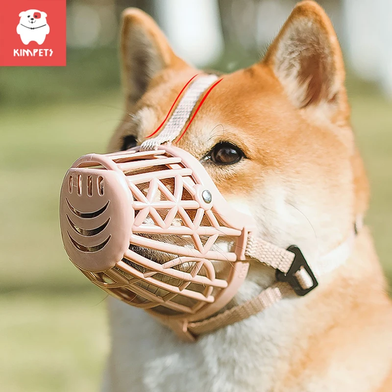 Dog Muzzle Kimpets Breathable Basket Anti Barking Mouth Cover Comfy Soft Silicone Small Medium Large Dog Pet Stop Biting Chewing dog muzzle