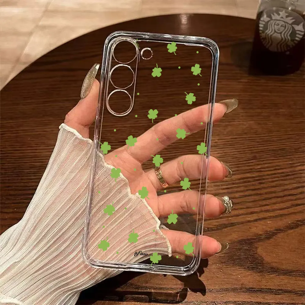 Clover Printed Clear Soft TPU Phone Case