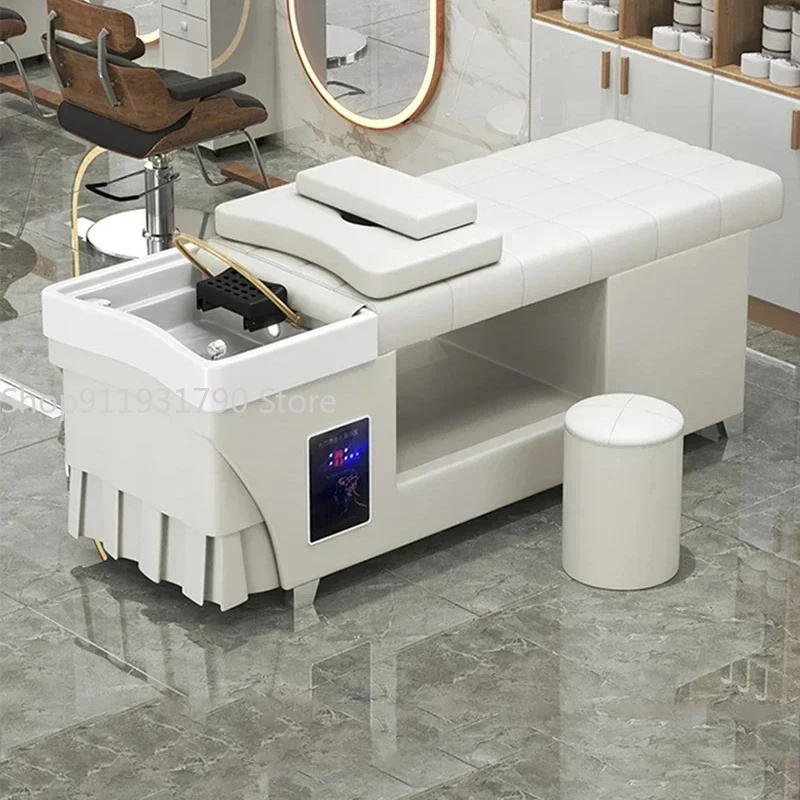 Japanese Head Spa Shampoo Chair Luxury Massage Fumigation Hair Salon Equipment Chair Stylist Lettino Massaggio Equipment MQ50SC