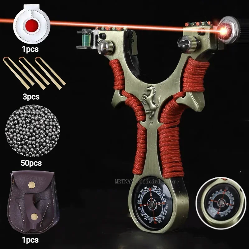 

Высококачественная лазерная Рогатка для охоты на открытом воздухе с резиновой лентой металлические аксессуары для игровой рогатки