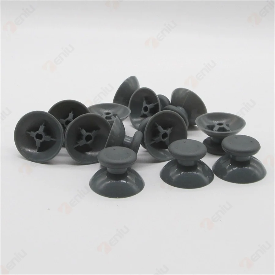100 Stück für Microsoft Xbox 360 Controller, schwarze/graue Analogsticks, Daumensticks, Joystick-Kappen, Pilzkopf-Griffabdeckung – Detail 10
