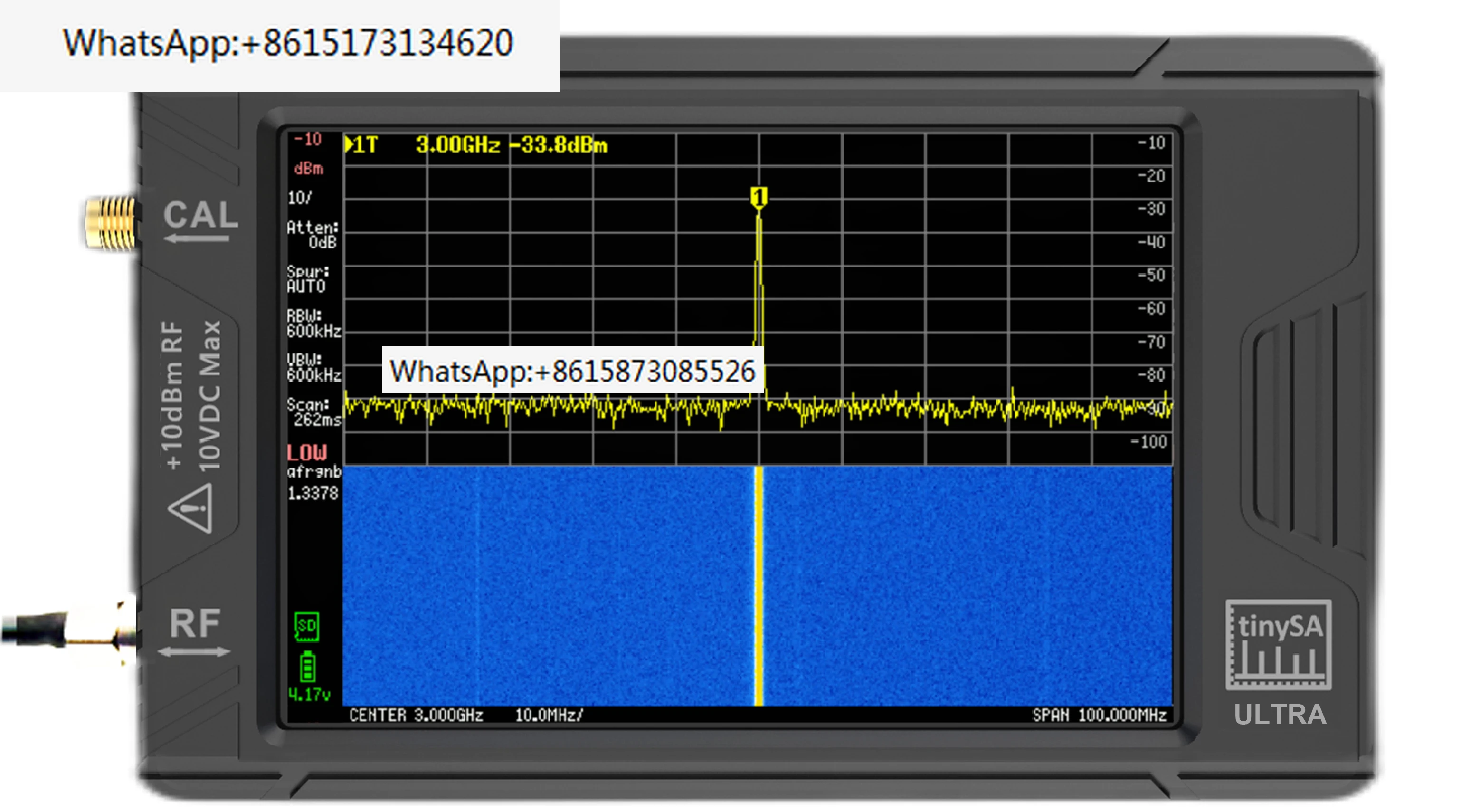 Originale Tinysa Ultra 100Khz-5.3Ghz Display Da 4 Pollici Tenuto In Mano Piccolo Analizzatore Di Spettro Generatore Rf Con Batteria