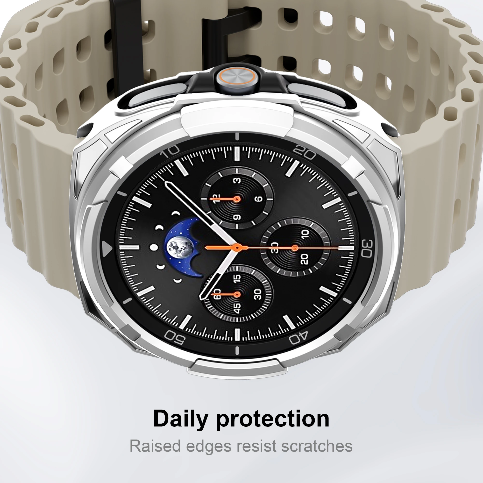 Durable Bezel and Soft TPU Bumper Case for Secure Watch Protection