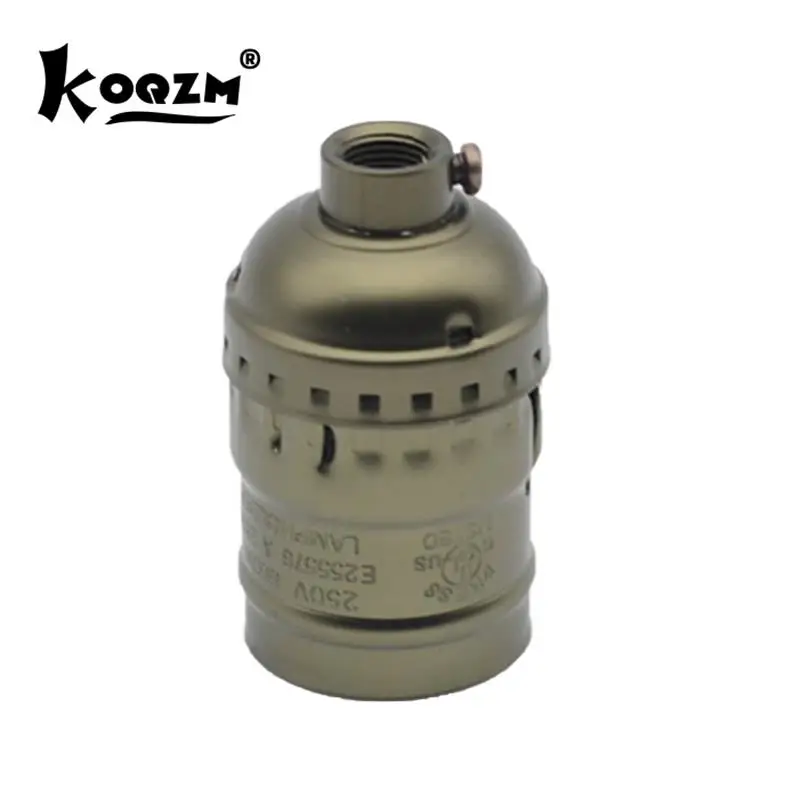 E27 Vintage Bronze Color Lamp Holder Pendant Light socket 110V 220V lamp base