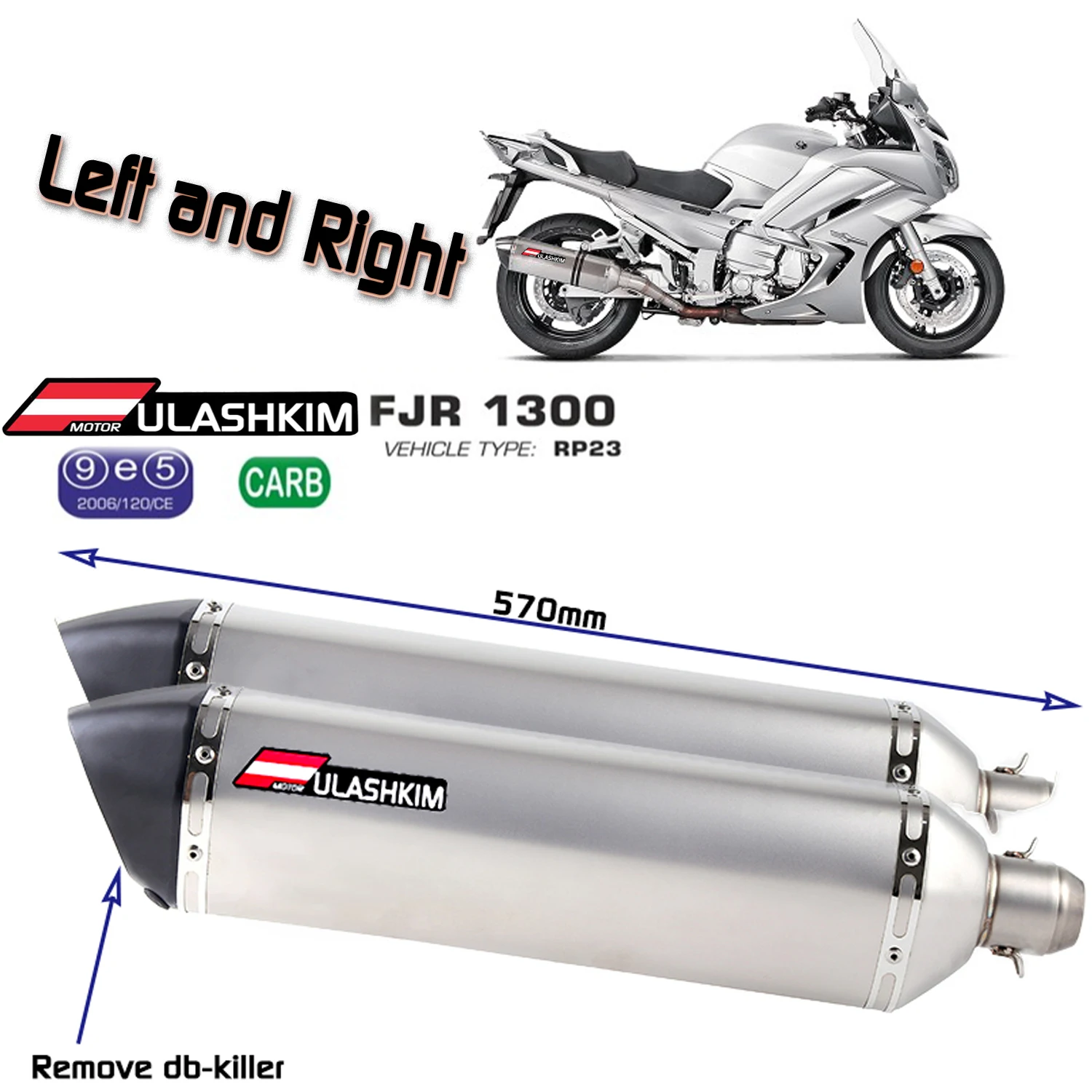 

FJR1300 FJR XJR 1300 Motorcycle Exhaust Muffler DB Killer Escape FJR1300 XJR1300 Or Other big Power Motor Over 500cc Up