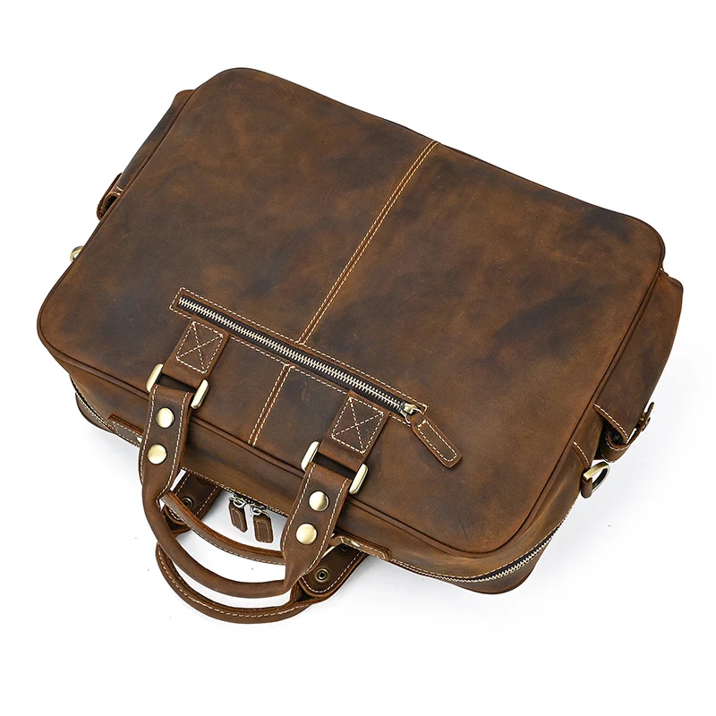 Distressed Large Leather Lenovo Mens Messenger Laptop Bag Briefcase