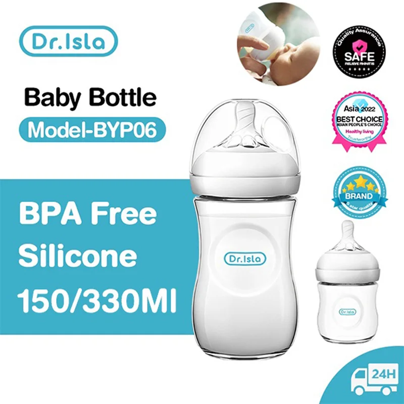 Dr.isla-biberón de pezón para bebé, botella de alimentación para recién ...