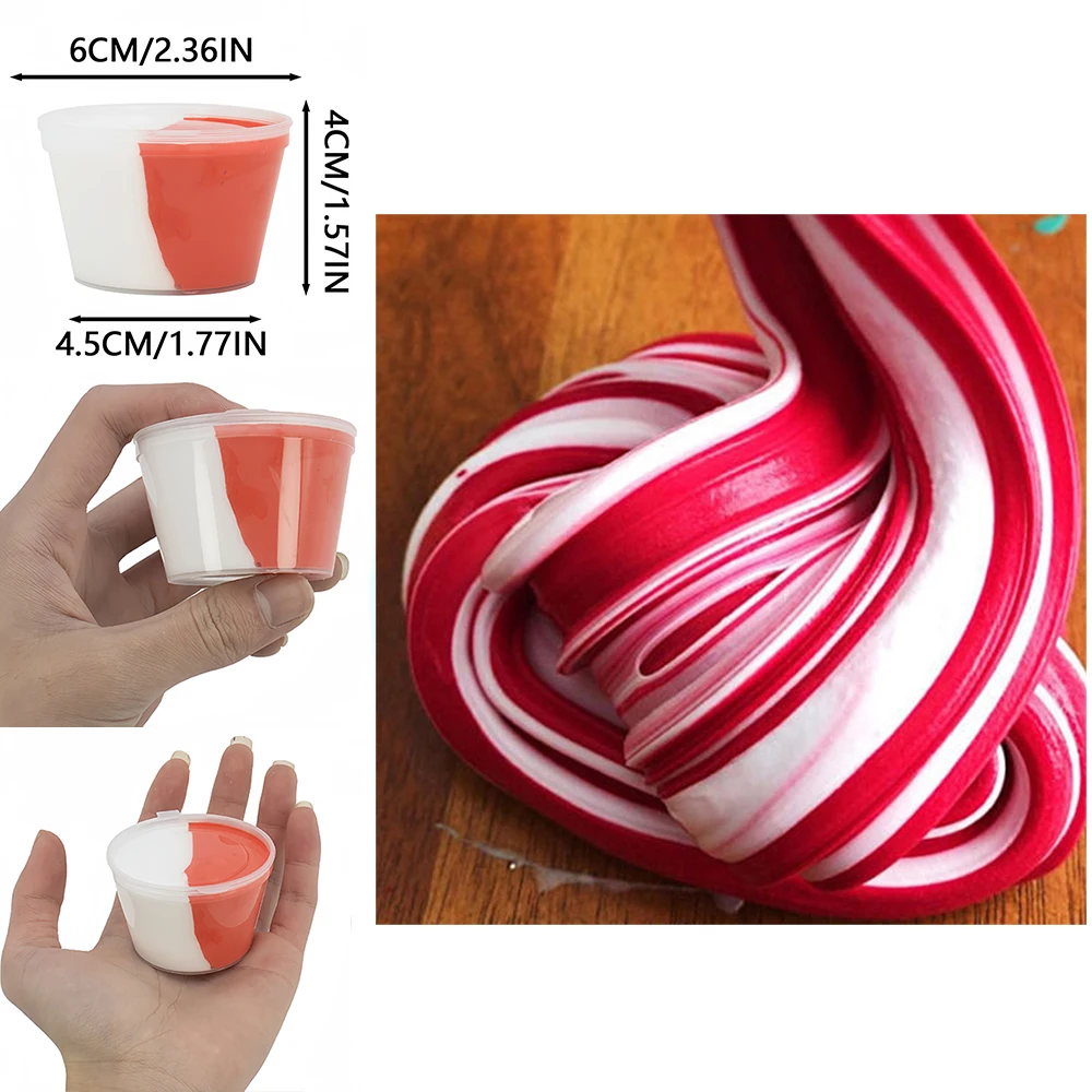 80ml Fluffy Slime Supplies Toys Soft DIY Clay Light Plasticine Non-Sticky Putty Modelling Charms Slime Putty Birthday Party Gift 4