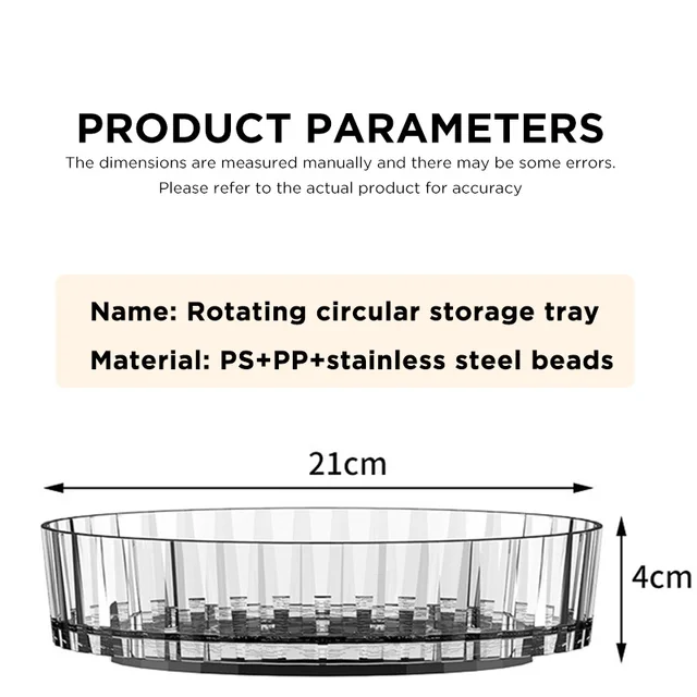 Vassoio rotante portaspezie dispensa armadio giradischi con base contenitore portaoggetti organizer da cucina per scatola di immagazzinaggio cosmetici per condimenti 6