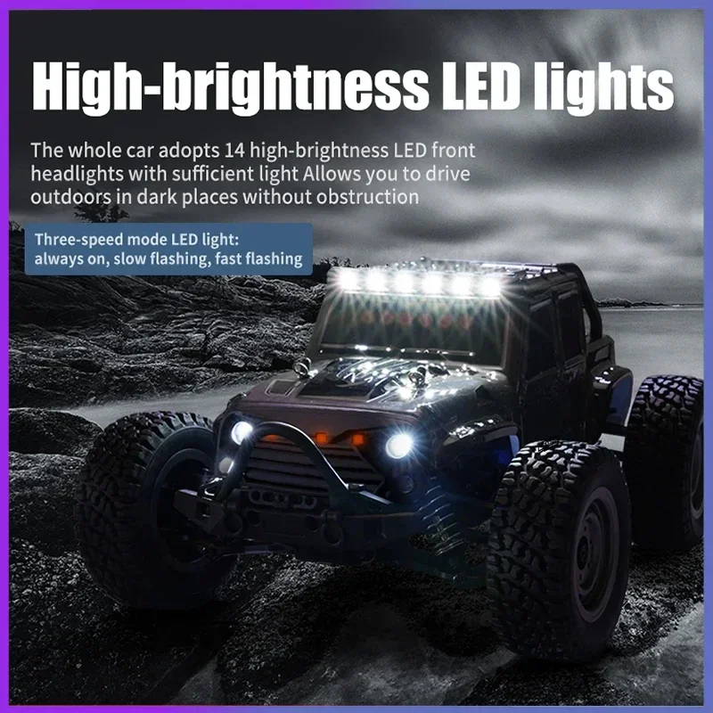 Rc Cars 16103Pro 50km/h Or 75km/h With LED 1/16 Brushless Moter 4WD Off Road 4x4 High Speed Drift Monster Truck Kids Toys Gift 3