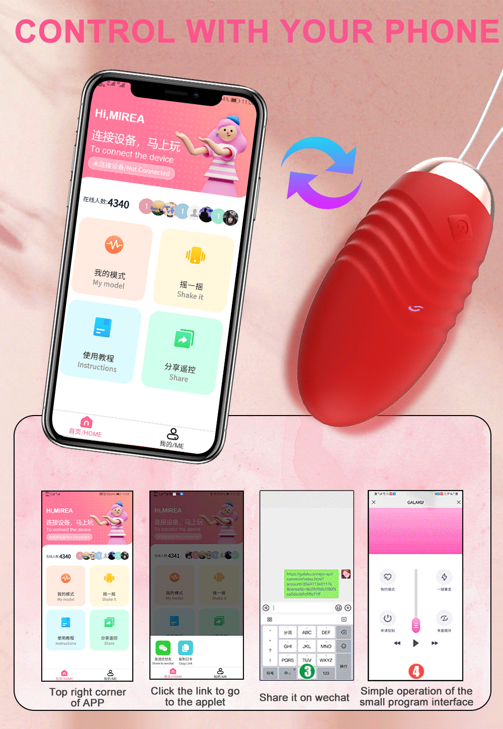 10 Speed Vibrator Egg Remote Control Body Massager G-Spot Vibrator for Women Bullet Vibration Adult Sex Toys Sex Product