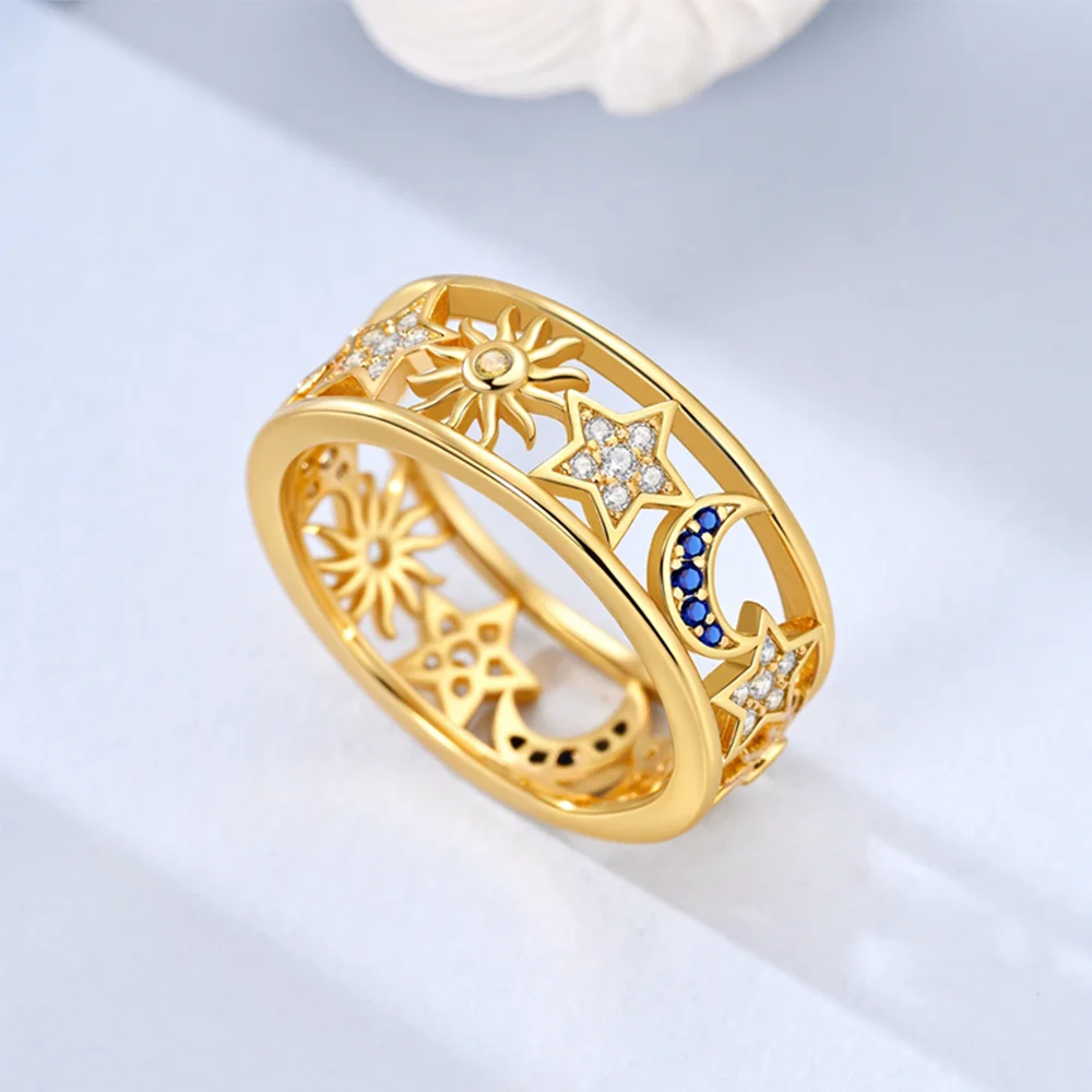 925 Silver Open Ring Shooting Stars for Women Anniversary Gift silver rings silver ring