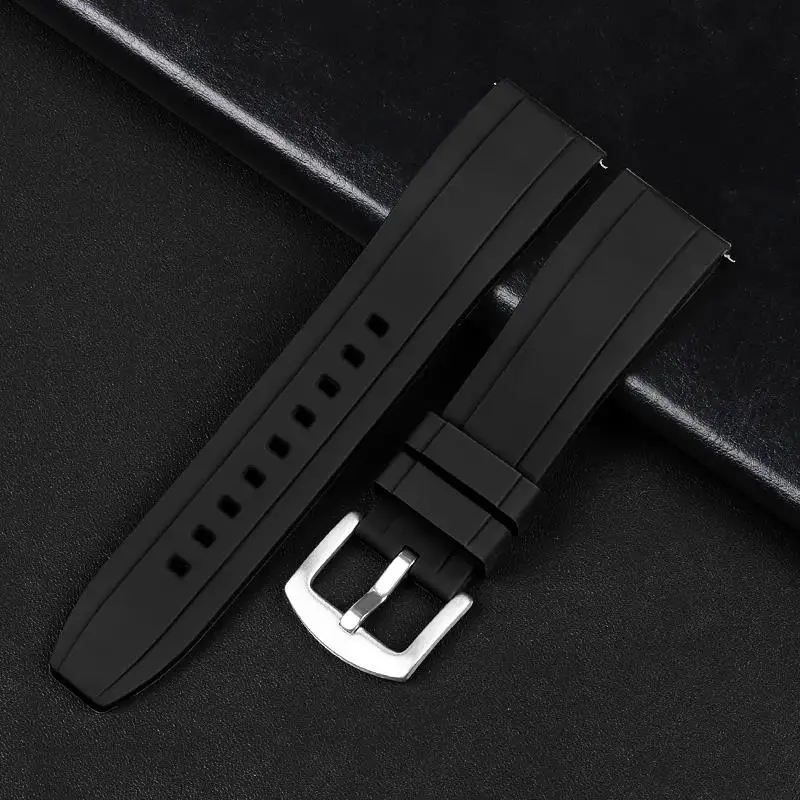 Waterproof Silicone Sport Watch Band - 20mm/22mm Rubber Strap