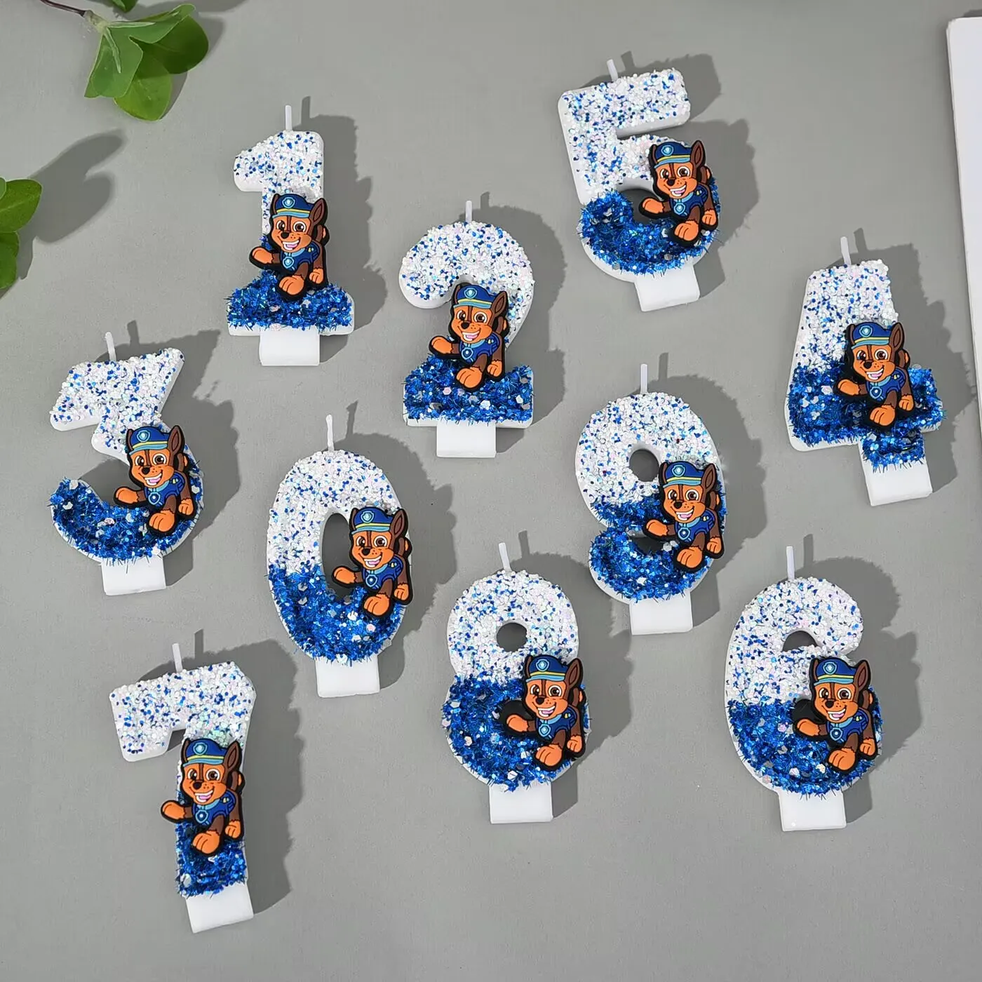 Cartoon 0-9 Anime Paw Patrol Zahlen-Kuchenkerzen Charaktere für Kinder Geburtstagsparty Kuchendekoration Baby-Shower-Zubehör – Detail 1