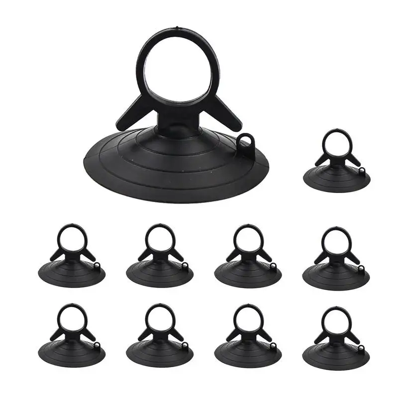 Vueinrg 60 Pièces Ventouse 45mm, Ventouses En PVC Transparent Et Noir Sans Crochets, Mini Forte Adhérence Ventouse, Ventouse Vitre Pour Pare Soleil De Voiture Cuisine Salle De Bain Mur Miroir