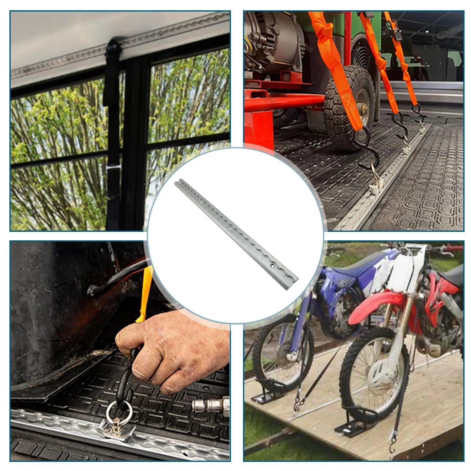 Aluminum Tie-Down Track Rail for Secure Cargo Fixing in Enclosed Trailers