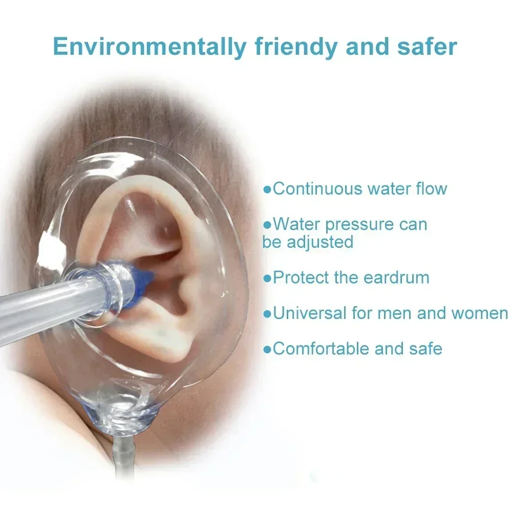Ear Wax Cleaning Tools Family Use Earwax Removal Nozzles Ear Wax Irrigation Bottle Sprayer Ear Cleaner Tip Adult Kid Health Care 3