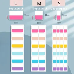 Multicolor Writable Repositionable Index Tabs for Books and Office Supplies (M - 120pcs)