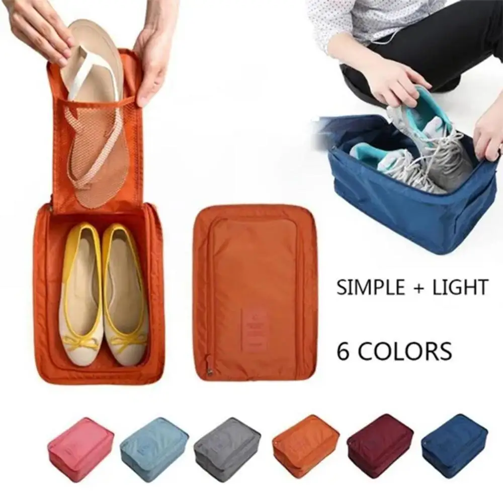 

Portable Travel Shoes Storage Bag Multifunctional Waterproof Lock Slippers Sneakers Travel Foldable Zip Accessories Organiz M0X9