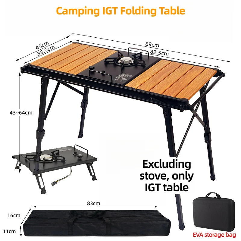 PinkSquirrelCampingFoldingIGTTableLightweightBackpackRollTable