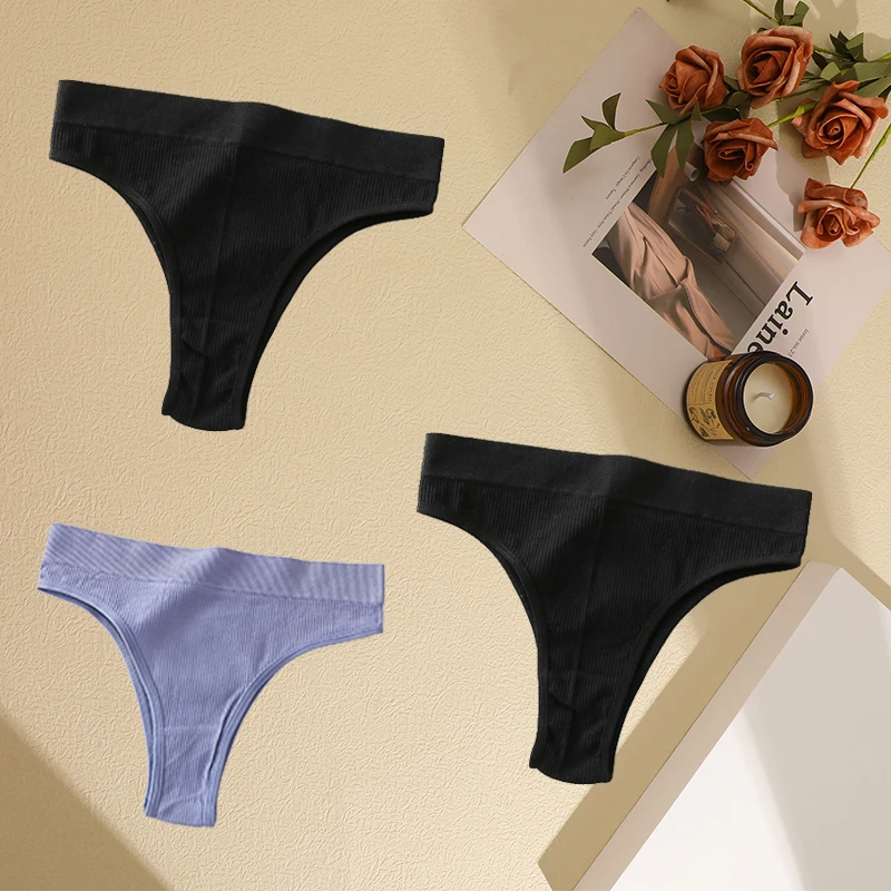 Finetoo 3pcs/set New Seamless Women Cotton Panties Brazilian Soft Woman Briefs Fashion Sexy Underpants Breathable Underwear