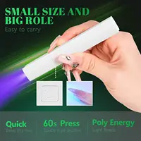 UV LED Nail Lamp Mini UV Nail Lamp for Manicure Portable Nail Dryer Stand Lamp Professional Ultraviolet Mini Nails Drying Light 2