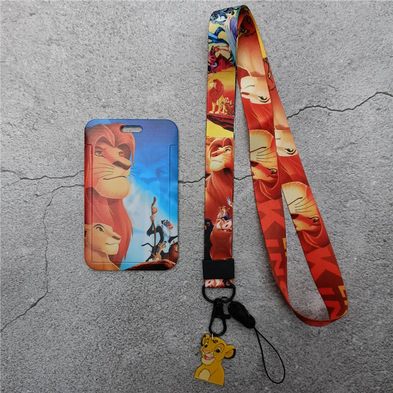 Disney Lion King Kids ABS Slide Lanyard ID Badge Card Holder, ID Card Key Wallet for Employee Nurse Doctor