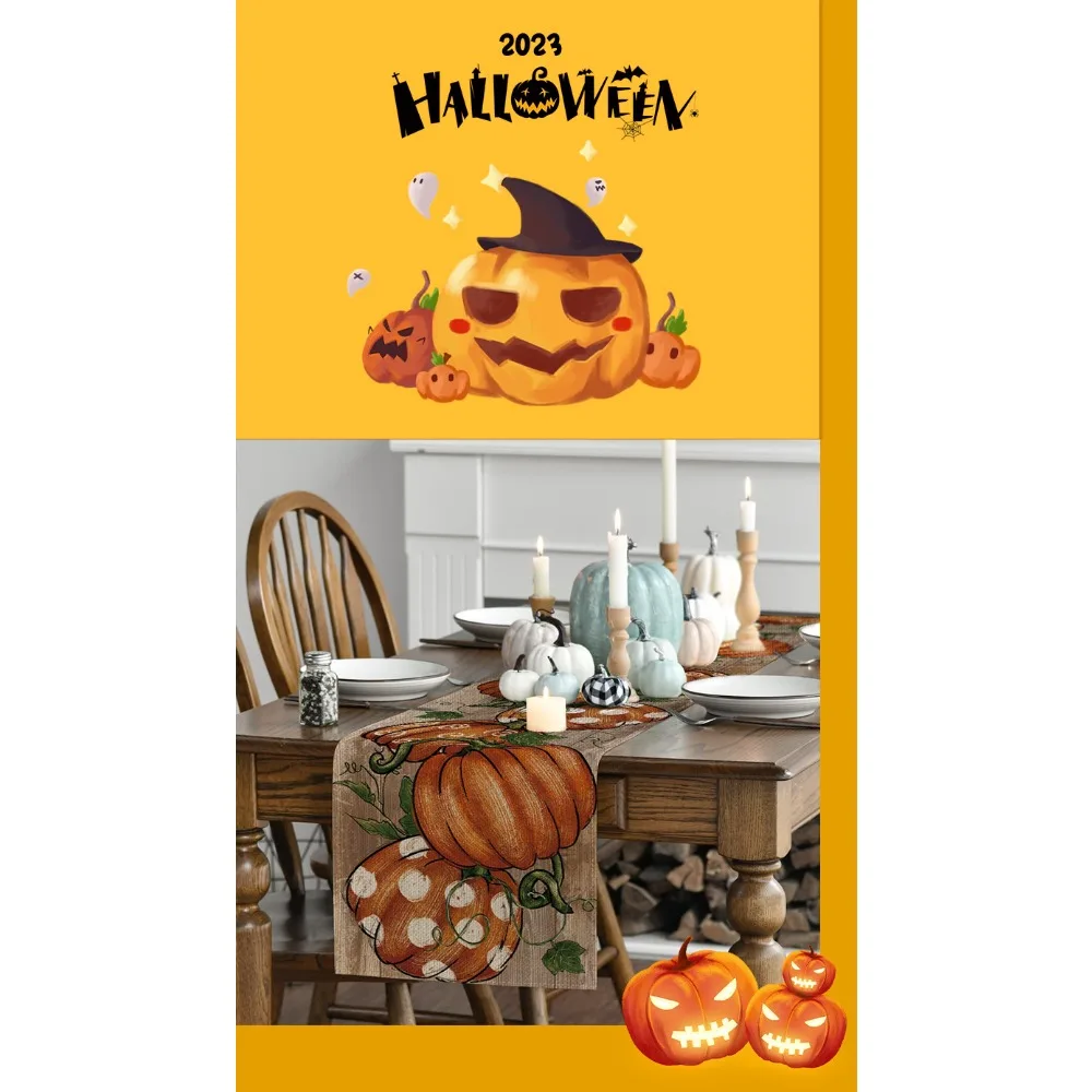 Autumn Pumpkin Table Runner 2
