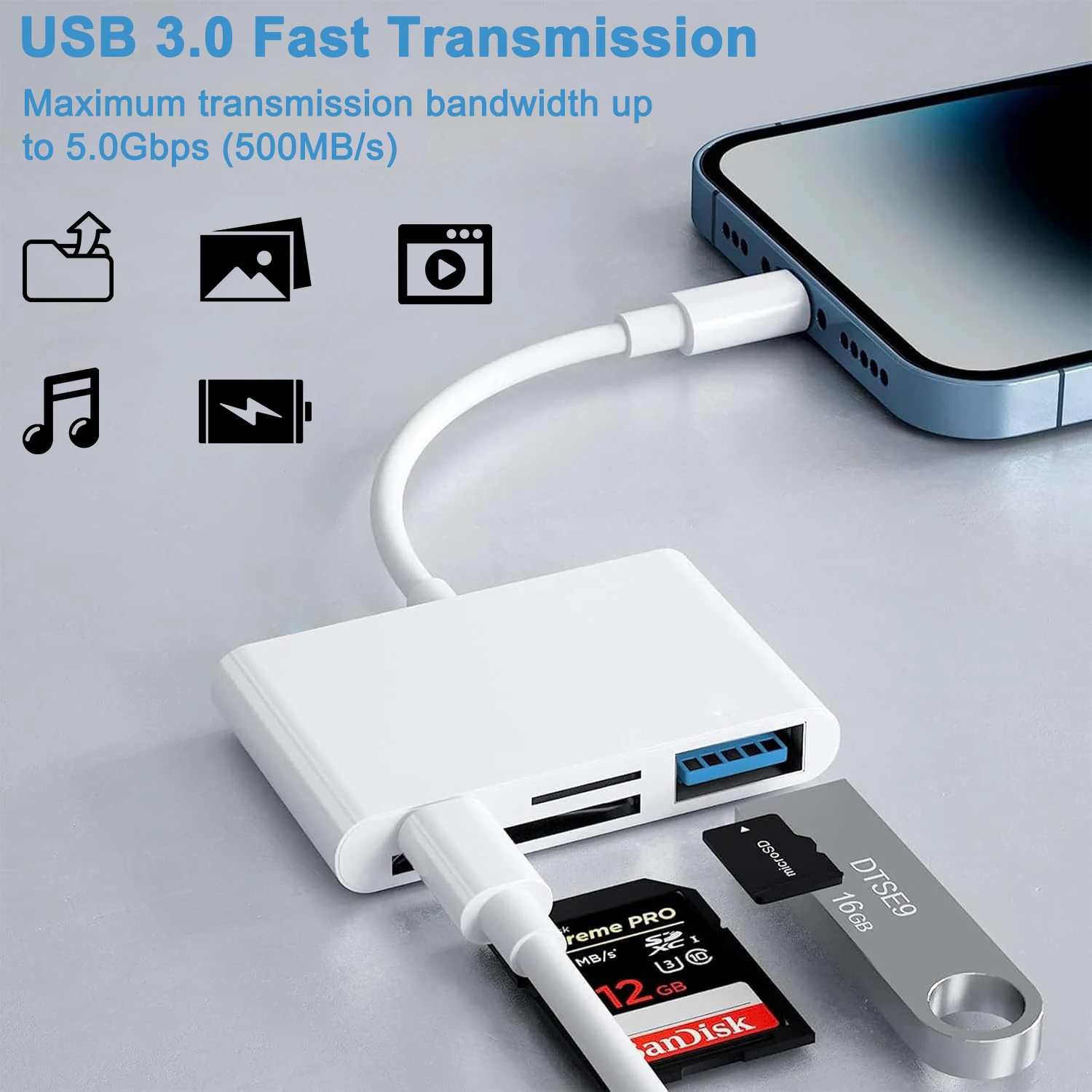 4 in 1 USB OTG Card Reader Compatible SD/TF Card Camera Memory for iPhone Samsung huawei xiaomi Fast Charging Type C Port card reader sd card reader