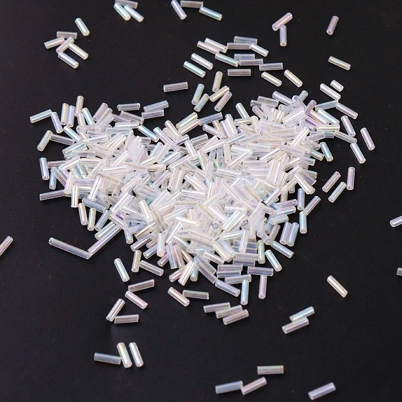 Description Picture 5 of itemColorful 300Pcs Seedbeads 11/0 Tube bead 2x6mm Bugles Glass Seed Beads For DIY Jewelry Making Women Garments Accessories