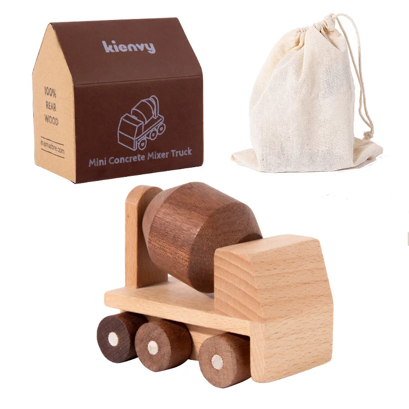 Wooden Toys Engineering Vehicles Excavators Bulldozers Model Toy Simulation Vehicle Desktop Ornaments Montessori Education Gifts - 4