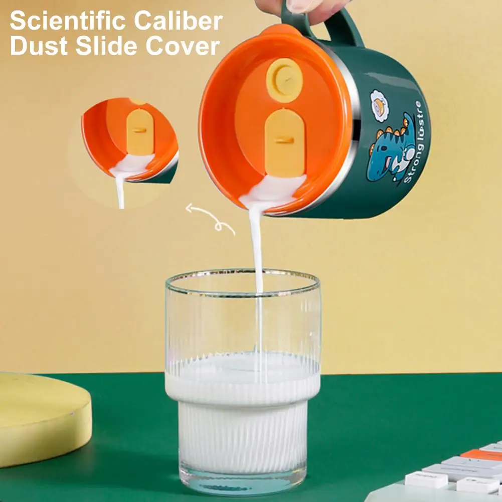 270ml Child Learn Drinking Cup Lovely Dinosaur Kid Sippy Cup Portable Drinking Straw Bottle Leak-proof Kids Feeder For Children