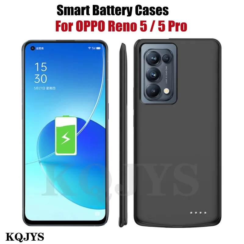 

Чехол для зарядки аккумулятора для OPPO Reno 5, чехол для аккумулятора 6800 мАч, портативный внешний аккумулятор, чехол для зарядки аккумулятора для OPPO Reno 5 Pro