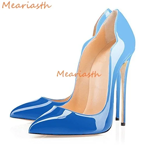 Элегантные красные градиентные женские туфли-лодочки из натуральной кожи Blacak, модные женские вечерние туфли-лодочки с острым носком на высоком каблуке для женщин