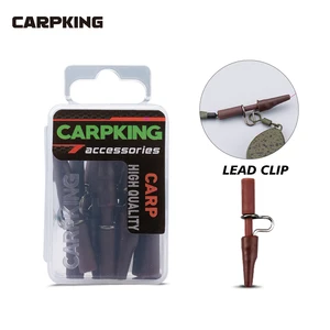 Carp Fishing Accessorie Lead Clips Safety Zig Rig for Heavy Lead Stainelss Steel with Rubber Tail Carp Fishing Tackle