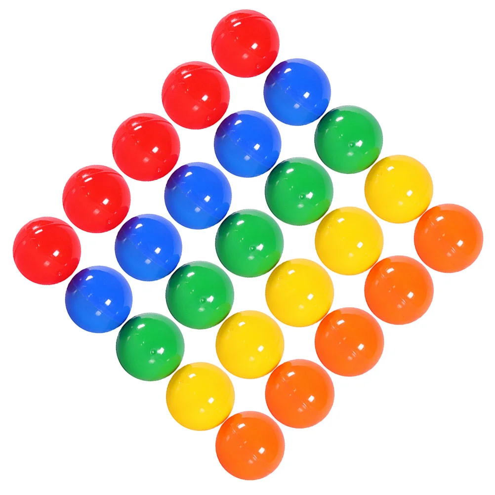 50 Pcs Lottery Ball Colored Picking Balls Plastic Small Game Props Hollow Party