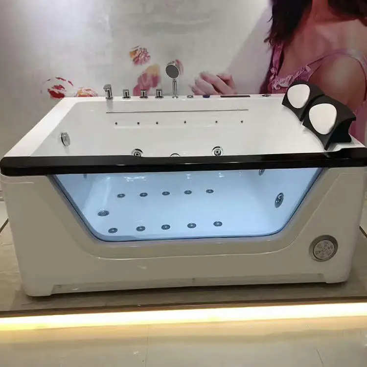 2-Person Acrylic Luxury Massage Free Standing Whirlpool Indoor Jacuzz Bathtub