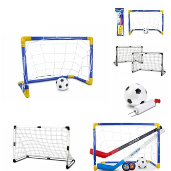 Hockey Goal Set Children's Outdoor Plastic Football Door Ice Hockey Training Toys DIY Football Frame with Ball Team Sports 1