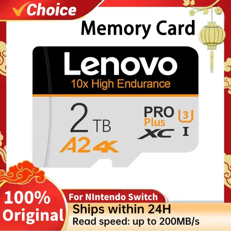 Lenovo High Speed 2Tb Micro Tf Sd Card 1Tb 512Gb 256Gb Class10 Tf Flash Memory Card 128Gb Cartao De Memoria Per Fotocamera/Telefono