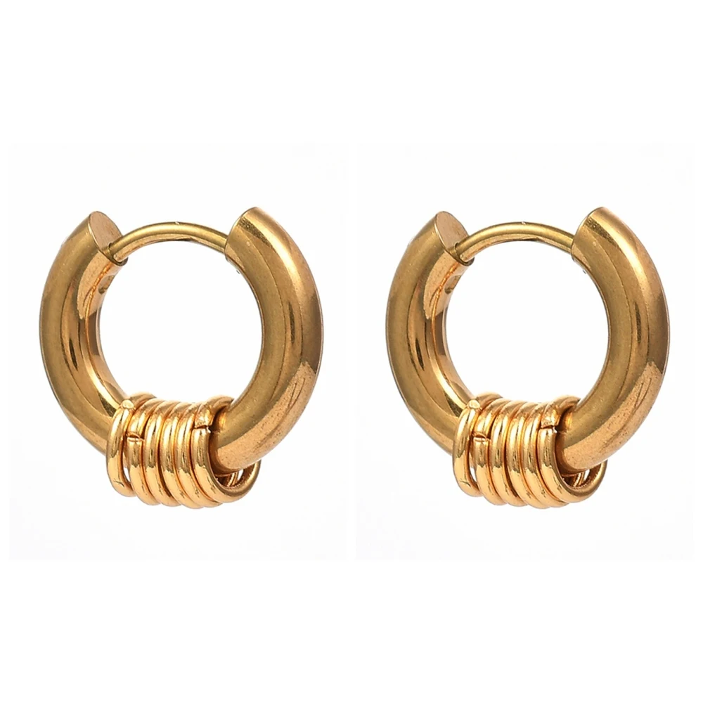 15Pair 304 Stainless Steel Huggie Hoop Earrings Ring Hypoallergenic Earrings jewelry for fashion summer women earring DIY Making