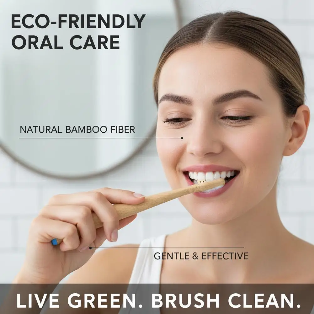 Eco-Friendly Natural Bamboo Toothbrush – Sustainable Bristle Design