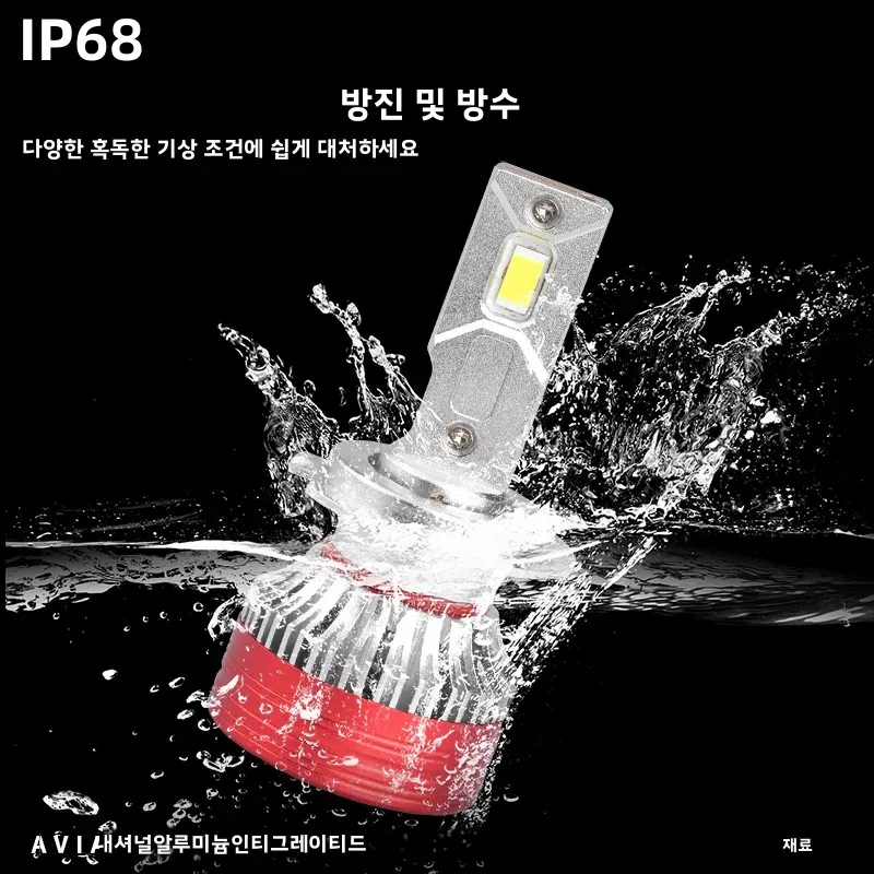 D2H LED 자동차 헤드라이트 전구 CSP 3570 칩, 50000Lm 매우 밝은 110W 열전관, 6000K 화이트 CANbus 준비 오류 없음, 2 개