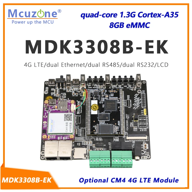 

MDK3308B-EK quad-core 1.3G Cortex-A35 Two isolated RS485 interfaces