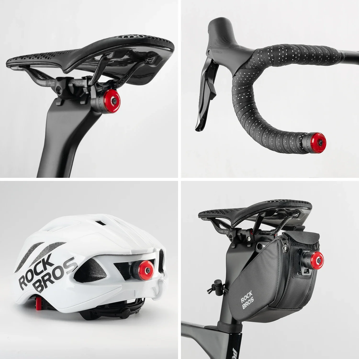 ROCKBROS Bicycle Handlebar End Lights IPX6 Bike Rear Light modes