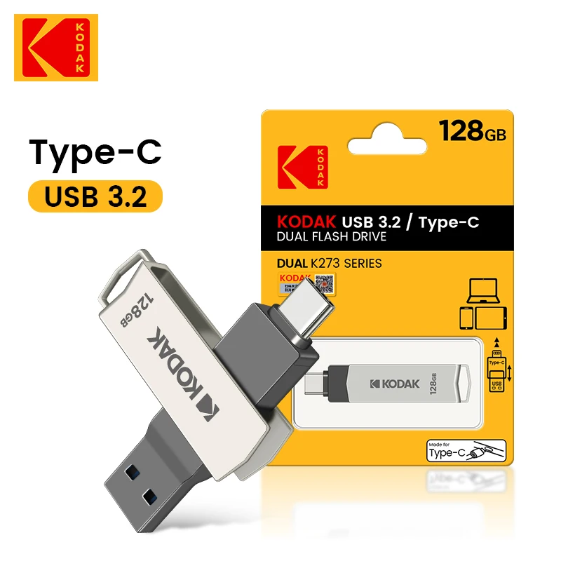 USB 3.2 Kodak USB Flash Drive Pen Drive Ultra Flair pendrive real capacity 128GB 64GB pendriver memoria stick metal cle usb key