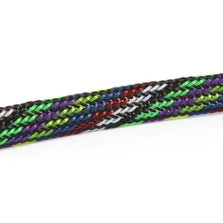 Multicolor Flame - Retardant Braided Sleeve for DIY Projects - Expandable Nylon Mesh Cable Sheath (7 Colors)