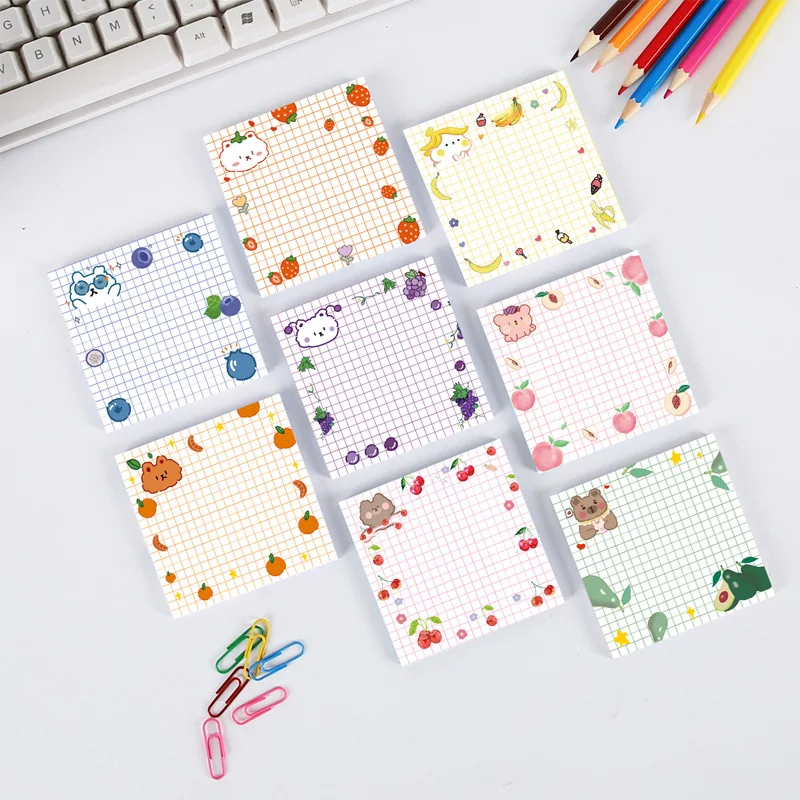 50sheets Bear Series Sticky Notes Notepad Memo Pad Kawaii Korean Stationery Scrapbooking Notebook Memo Stickers School Supplies