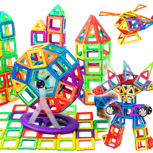 Big & Mini Size Magnet Blocks Magnetic Designer Constructor Toys Model Building Blocks Educational Toys For Children Gifts 2