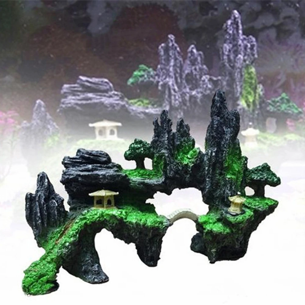 

Resin Rockery Mountain Hiding Cave Ornaments Pet Supplies Fish Tank Landscaping Supplies Aquarium Decoration Dropship