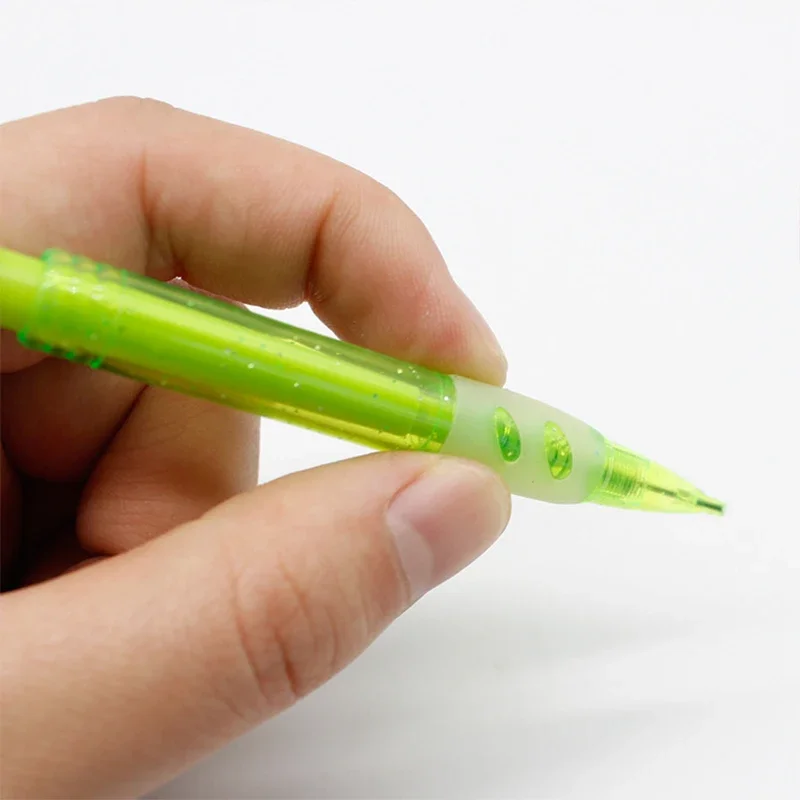 Mini Pocket Pen Short Push-out Core 0.7MM Mechanical Pen Transparent Color MBS Plastic Activity Pencil Kawaii Stationery 5